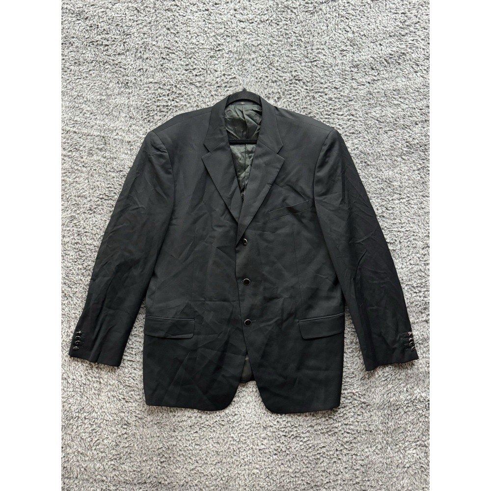 Valentino‎ Roma Virgin Wool Black Blazer Jacket Size 58R MADE IN ITALY